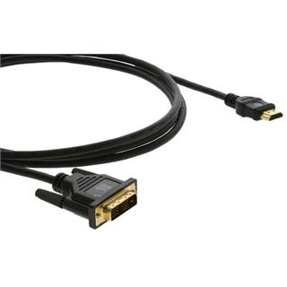 Kramer HDMI-DVI Kabel -  1,8 m HDMI - DVI-D 1080p Sort